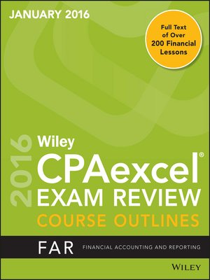 cover image of Wiley CPAexcel Exam Review January 2016 Course Outline